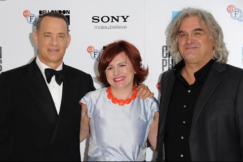 Tom Hanks, Clare Stewart, Paul Greengrass